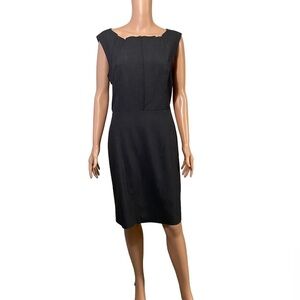 Calvin Klein sleeveless dress dark gray side zip excellent condition size 14